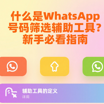 什么是WhatsApp号码筛选辅助工具？新手必看指南
