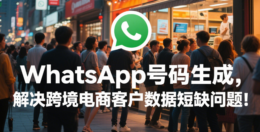 WhatsApp号码生成，解决跨境电商客户数据短缺问题！