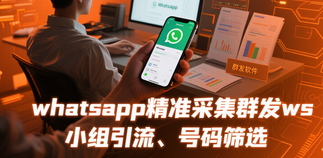 whatsapp精准采集群发ws小组引流、号码筛选