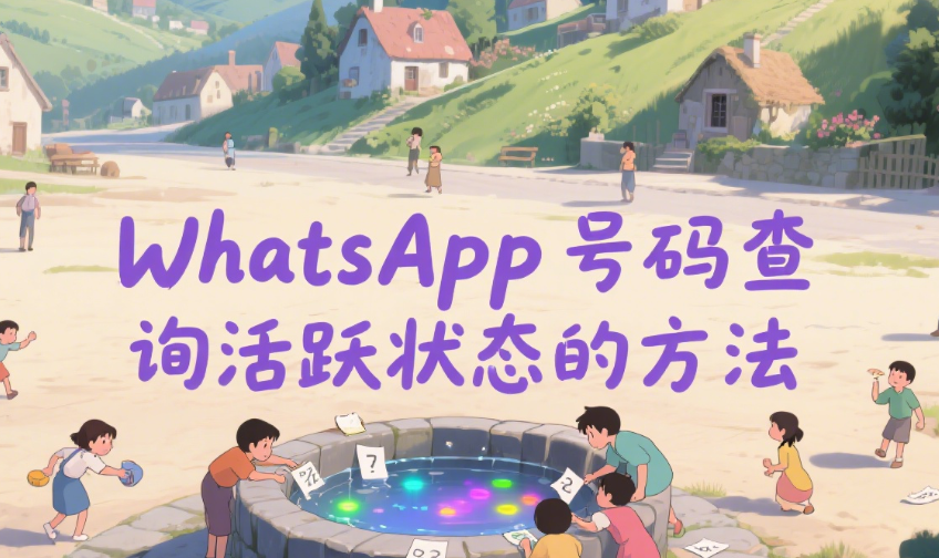 whatsapp号码查询活跃状态的方法