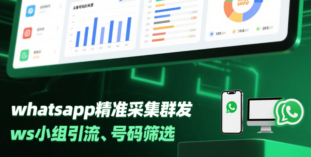 whatsapp精准采集群发ws小组引流、号码筛选