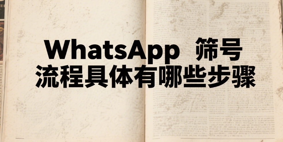 WhatsApp筛号流程具体有哪些步骤