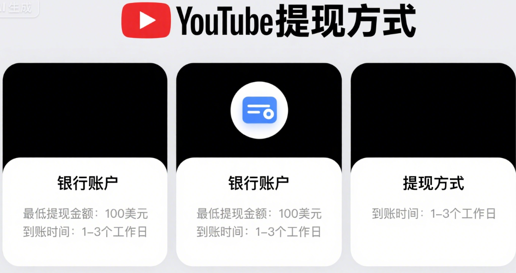 YouTube提现方式有哪些？如何快速提现到账